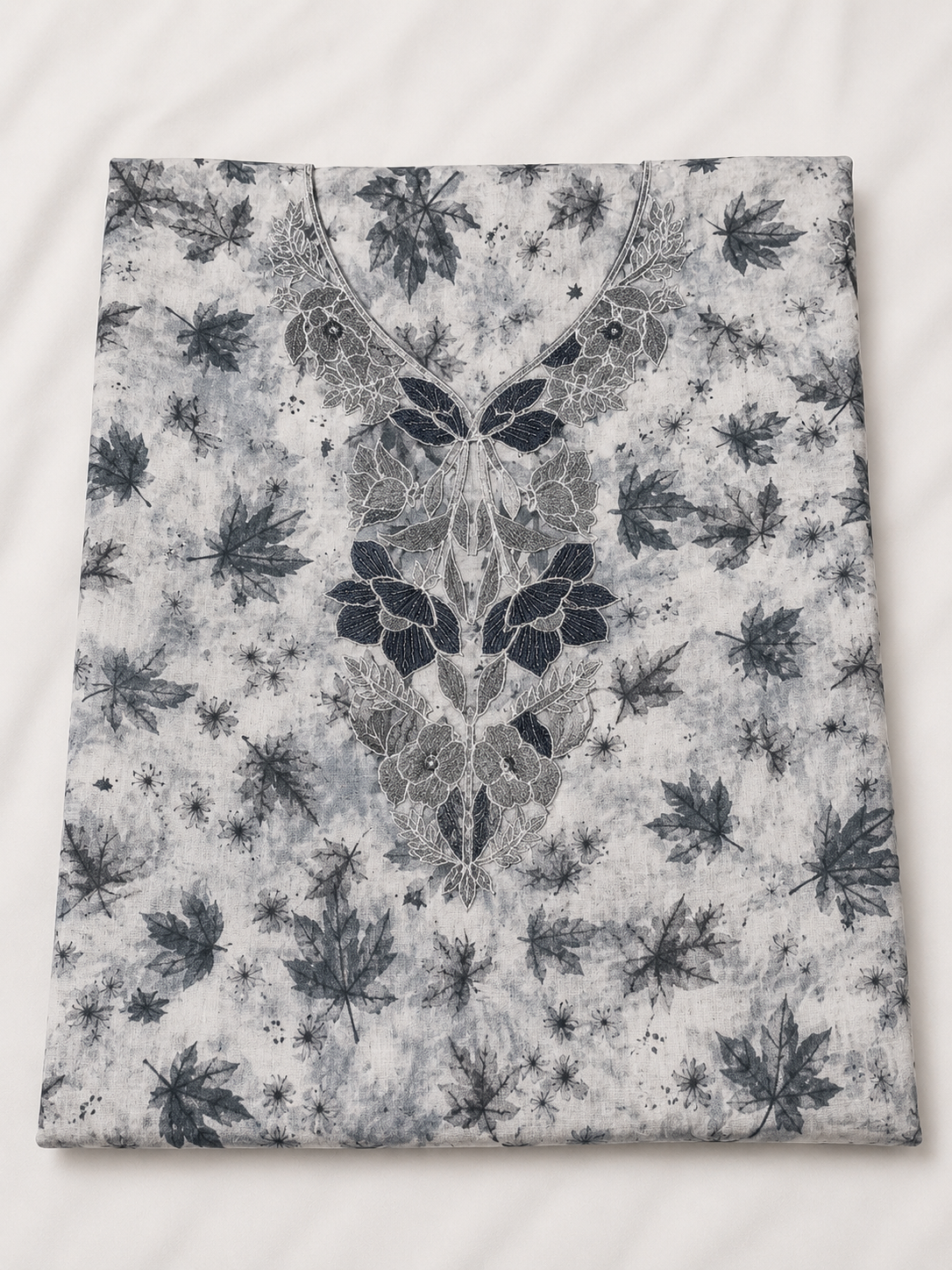 Grey Floral Mukhawar