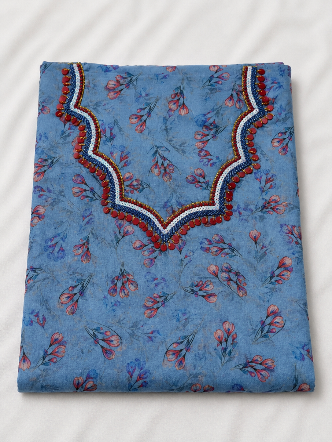 Blue Floral Mukhawar