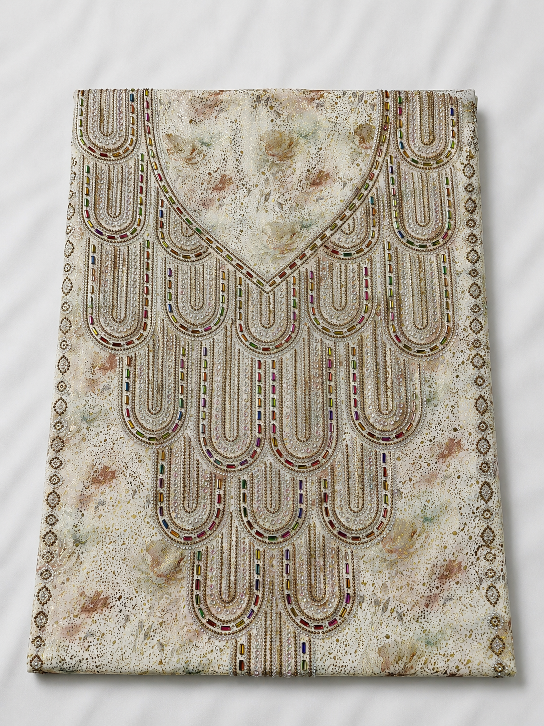 Ivory Embellished Mukhawar