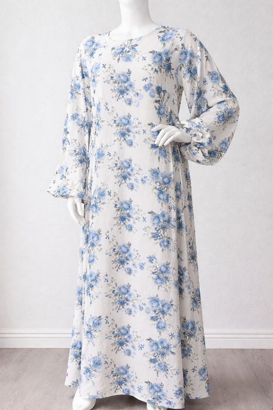 Blue Floral Maxi Dress