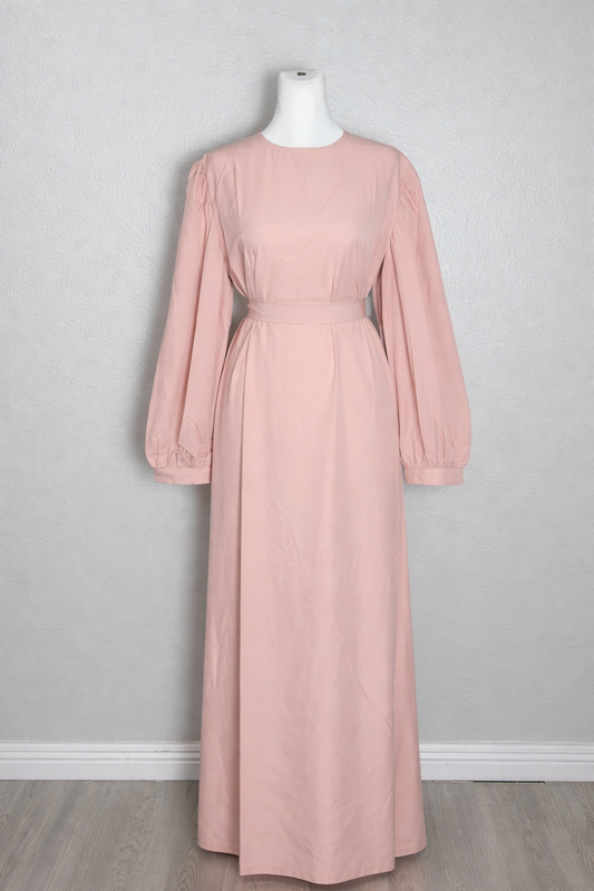 Blush Bubble Sleeve Dress