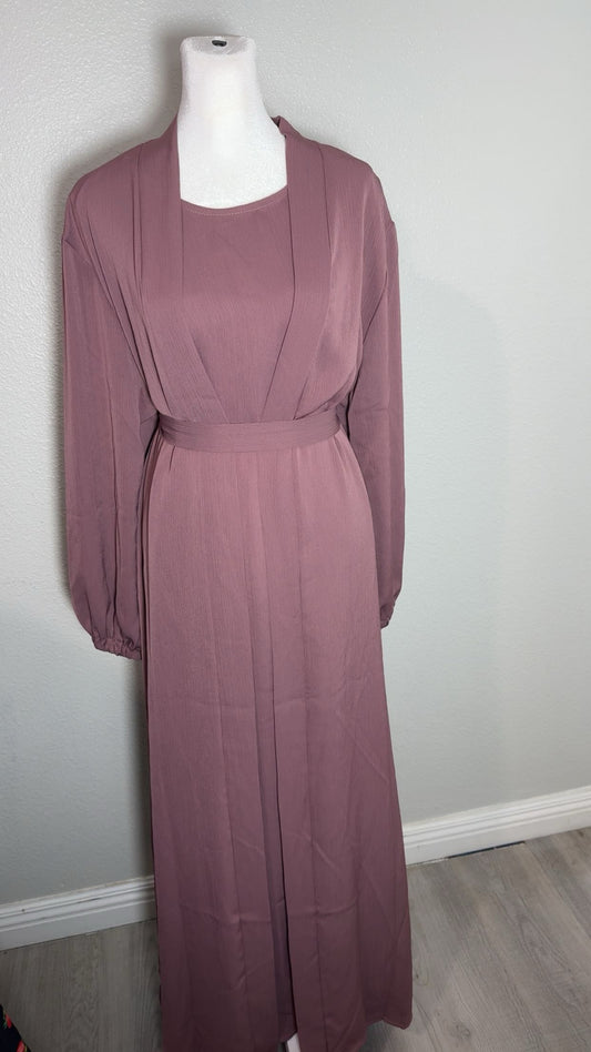 Dusty Rose 3 piece abayah